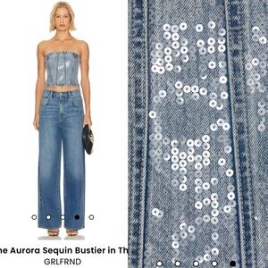 GRLFRND x Lindsi Lane Aurora Sequin Bustier in Theatre Row